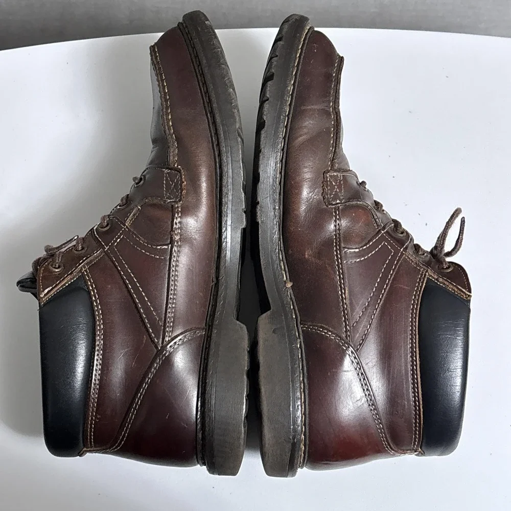 Vibram Gumlite Boots 11.5 AA Brown Moc Toe‎ Lug Leather Work Grunge Chukka